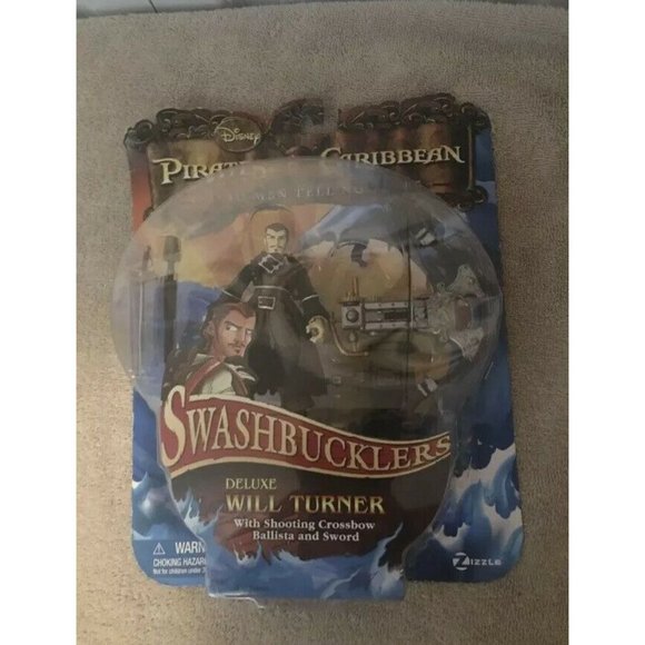 Disney Pirates of the Caribbean Swashbucklers Deluxe Will Turner 2008 Toy Figure - Picture 4 of 6
